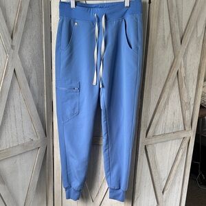 Figs Sky Blue Scrub Joggers